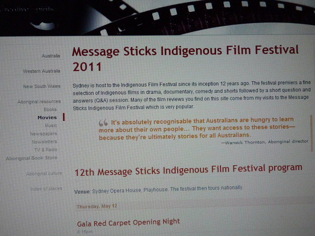 Message Stick film festival poster